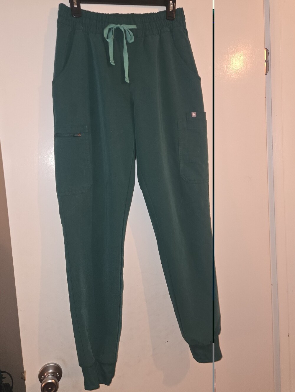 Figs Uman Hunter Green Jogger Scrubs - Womens Size ST